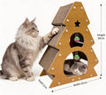 Christmas Tree Cat Tower Scratcher with Hanging Toys