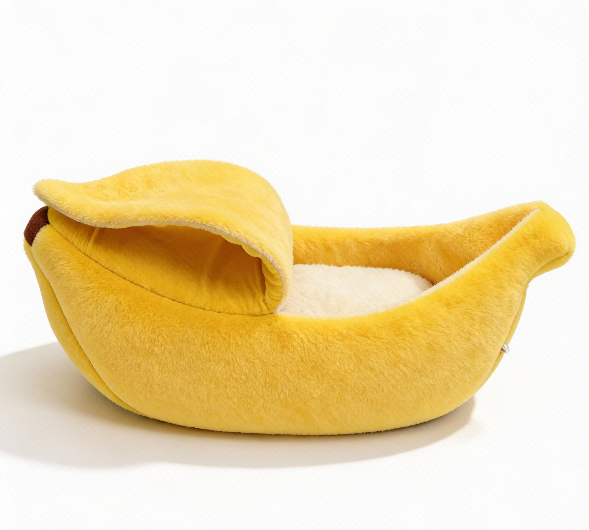 Cute Banana Shaped Pet Bed – Cozy Plush Dog & Cat Nest